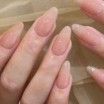 💗台灣出貨💗穿戴手工摸臉美甲同款裸色華妃可拆卸顯白甘露寺自然純色貼片高階