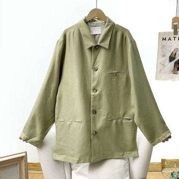 無假期的人】大廠貨！年代復古大碼男裝棉麻西服外套便服單西春秋