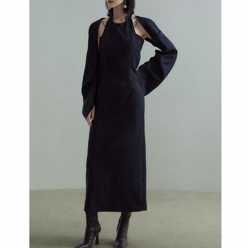 Layered short cardigan boleroレイヤードトップス  ボレロ  かっこいい   レディース   黒カーディガン  ワンピースセット  カーディガン   春秋トップス Layered short cardigan boleroレイヤードトップス ボレロ