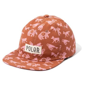 日本限定 POLER ALL OVER 6P CAP 原創印花帽 六片帽 印花棕