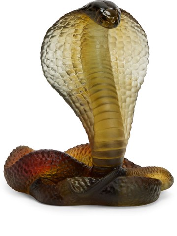 Daum - amber grey naja crystal collectible statue - unisex - Crystal - One Size - Brown