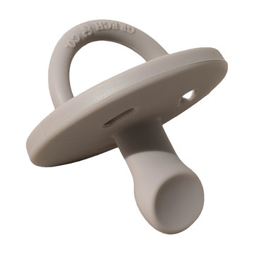 Grech&Co 矽膠安撫奶嘴 100%食品級矽膠 耐熱-40°C~230°C  0~24個月  暖心灰  1個