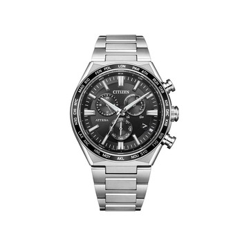 CITIZEN星辰 GENT S系列 計時碼錶腕錶-黑