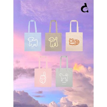 duye度也 韓國zpz帆布包多色入家庭寵物環保袋單肩手提包ins