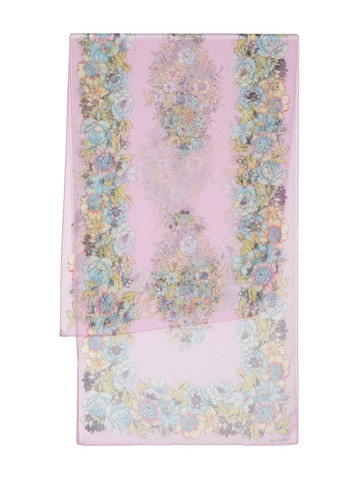 ETRO - floral-print silk scarf - women - Silk - One Size - Pink