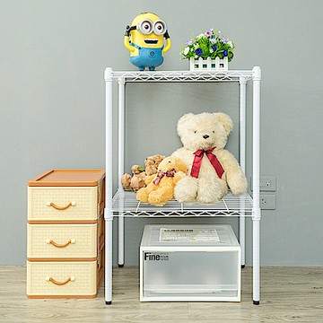 dayneeds 輕型 60x45x90cm二層鐵架(烤漆白) 波浪架/收納架/置物架