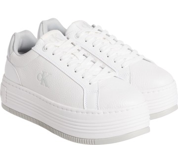 CALVIN KLEIN JEANS BOLD FLATF LOW LACE SNEAKER 白色女款鞋子