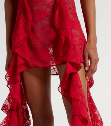 Oséree Ruffled lace bustier dress