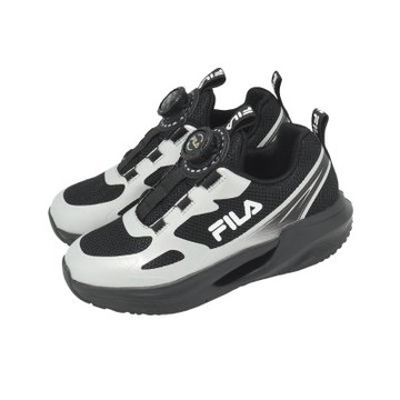Fila 慢跑鞋 J828A 中大童 女鞋 黑 旋鈕 運動鞋 斐樂 2J828A008