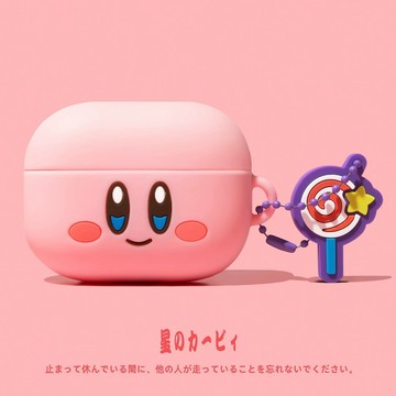 棒棒糖 星之卡比 矽膠殼 適用於AirPods Pro3 保護殼 1/2/3/4代耳機殼 Pro2 保護套 軟殼 防摔殼