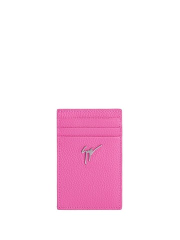 Giuseppe Zanotti - Albert leather cardholder - men - Fabric/Leather - One Size - Pink
