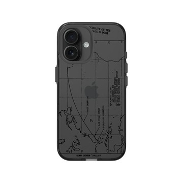 iPhone 16 Clear (相機按鈕) 酷墨灰 - NASA - 火箭軌跡 (Black)
