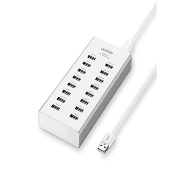 綠聯 usb擴展集分線器一拖16口筆記本電腦手機U盤打印機接口轉換接頭HUB帶電源供電多功能多口拓展塢群控刷機