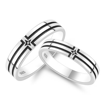 925純銀情侶對戒．戒指．閃耀星辰|客製刻字-單個價錢