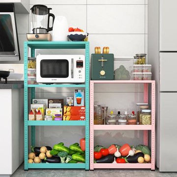 廚房置物架落地式多層微波爐烤箱放鍋架子蔬菜菜籃子調料瓶收納d1