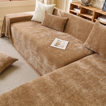 簡約風 加厚雪尼爾沙發巾 防滑沙發毯 一片式沙發坐墊蓋布 靠背巾