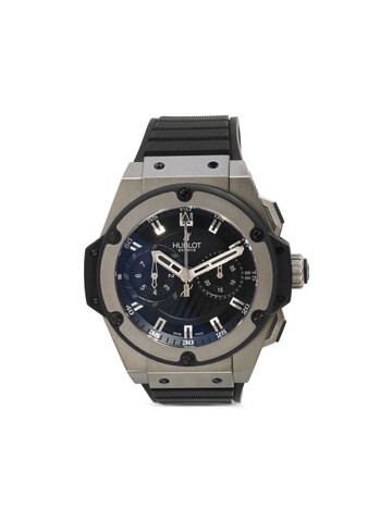 Hublot - 2010-2020 pre-owned King Power Foudroyante 48mm - unisex - Rubber/Titanium - One Size - Blue