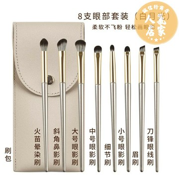 刷具組 化妝刷 彩妝刷 眼影刷套裝8支眼部化妝刷眼妝鼻影刷暈染刷細節小號軟毛刷子