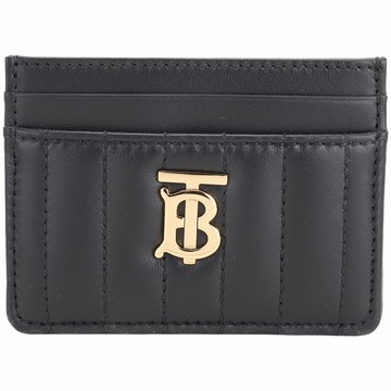 BURBERRY 巴寶莉 Lola TB金字母絎縫羔羊皮萬用卡片夾(黑色)