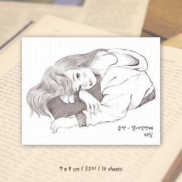 繪畫研究 ver16 (hamil) 復古女孩女士角色貼紙