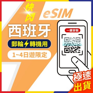 【極速出貨】eSIM西班牙 轉機 快閃 1日遊 西班牙esim 西班牙 西班牙網卡 西班牙網卡吃到飽 西班牙網卡esim