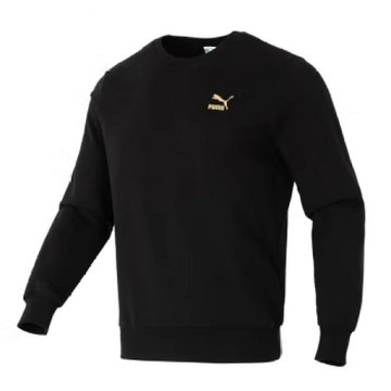 【PUMA】流行系列Golden Sprint圓領衫(N) 長袖上衣 男女 黑色-62582501