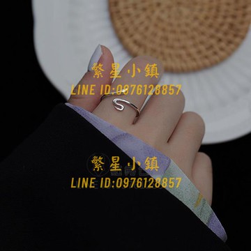 戒指銀設計感戒指小蛇尾戒可調節精致簡約高級感冷淡風指環飾品【繁星小鎮】