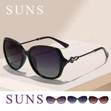 【SUNS】抗UV太陽眼鏡 璀璨鑲鑽造型墨鏡 時尚女款墨鏡 顯小臉抗UV(82576)