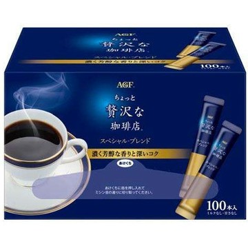 *貪吃熊* 日本AGF 贅澤珈琲店 家庭號 black 即溶咖啡 即溶咖啡粉 黑咖啡 咖啡粉 咖啡包 咖啡條