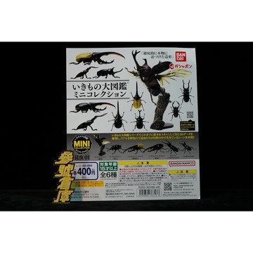 (參號倉庫) 現貨 萬代 BANDAI 生物大圖鑑 迷你系列 昆蟲01 獨角仙 鍬形蟲 扭蛋 全六款 0KD
