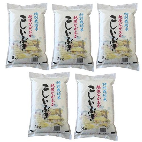 新米 精白米 25kg 令和5年産 新潟県産 こしいぶき 安心安全な特別栽培米 (5kg×5)