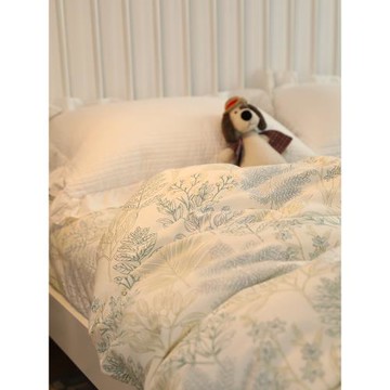 單件被套100純棉全棉磨毛200*230被罩單雙人2023年新款小清新冬季