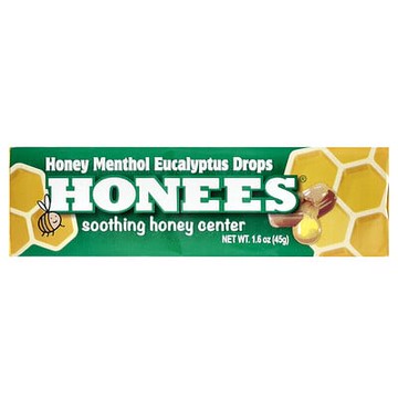 Honees, 蜂蜜薄荷醇桉樹糖，9 塊，1.6 盎司（45 克）