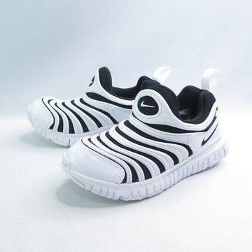 NIKE IB7245100 中童鞋 毛毛蟲運動鞋 Dynamo Free 無鞋帶即穿 白x黑【iSport愛運動】