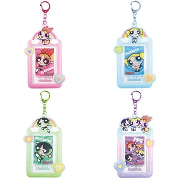 小禮堂 飛天小女警 造型拍立得小卡收納套鑰匙圈 (偶像應援) 花花 泡泡 毛毛