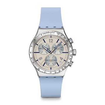 Swatch BLUESHIFT GLOW 金屬手錶/女錶/瑞士製造 YVS536 (43mm)【官方旗艦店】