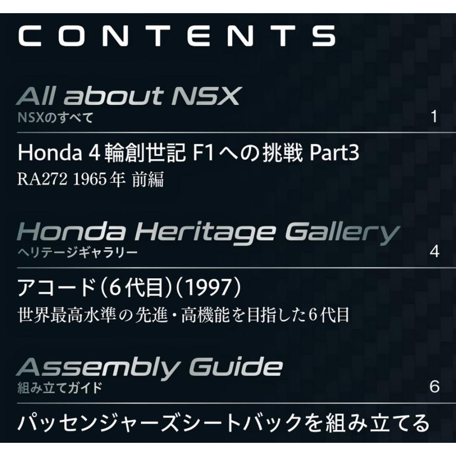 デアゴスティーニ　Honda NSX　第59号