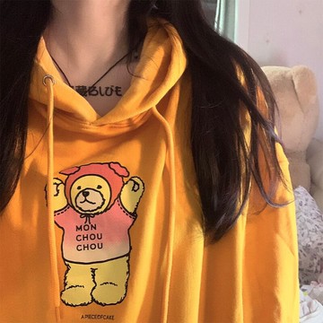 日系港風chic衛衣女春秋韓版寬松外套ins潮慵懶風bf學生百搭上衣