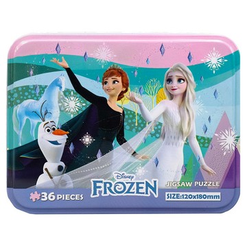 HUNDRED PICTURES 百耘圖 Frozen2 冰雪奇緣2 鐵盒拼圖 HPD-BX036024 18 x 12cm  混和顏色  1個  36片