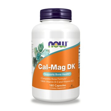 【NOW】鈣鎂D3+K2膠囊1瓶(180顆) 266mg鈣/133mg鎂/332IU維他命D3/30mcg維他命/四效