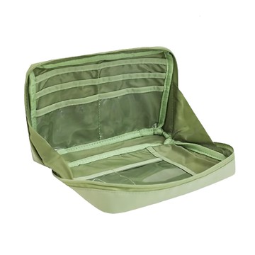 蕉蕉購物 ins莫蘭迪色大容量多功能文具收納包 淺綠色  莫蘭迪色  1個