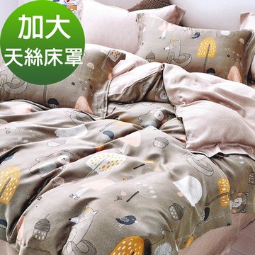 Saint Rose頂級精緻100%天絲床罩八件組(包覆高度35CM)-狐狸的夏天 加大