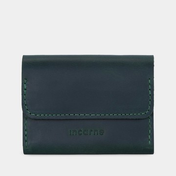 男女皆宜的極簡復古綠色皮革皮夾