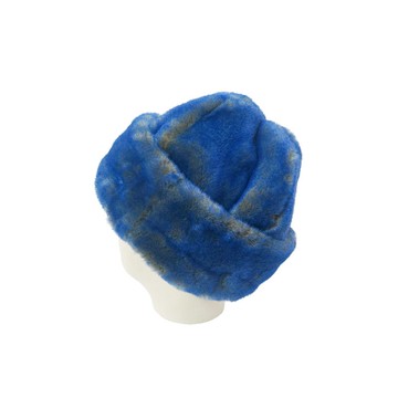 Aman No.110 發糕暖頭毛毛帽 藍灰變色
