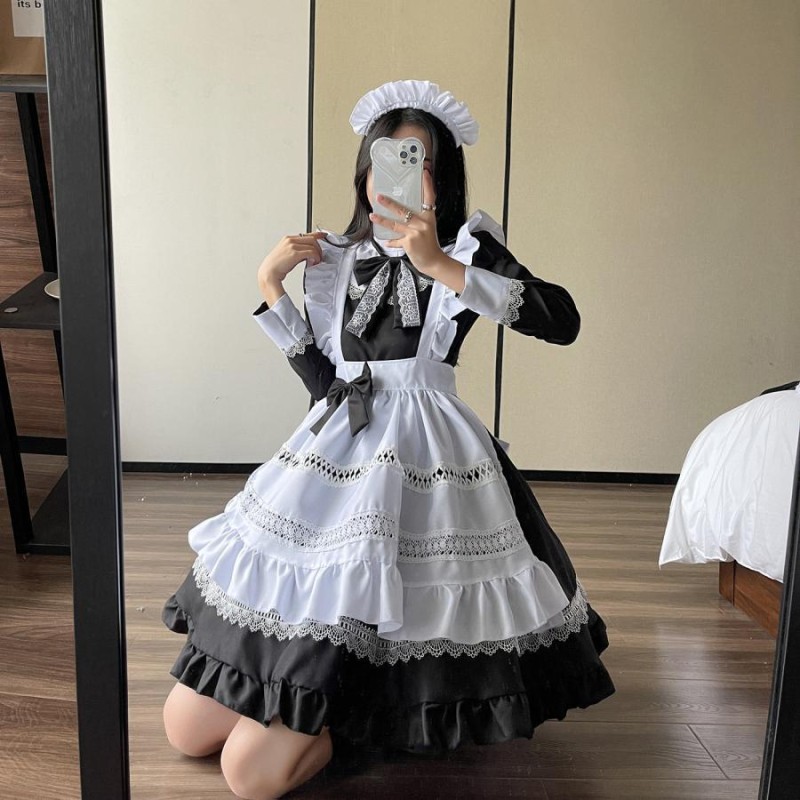 メイド服 コスプレ ロリータ ワンピース イベント 仮装 パーティー ゴスロリ