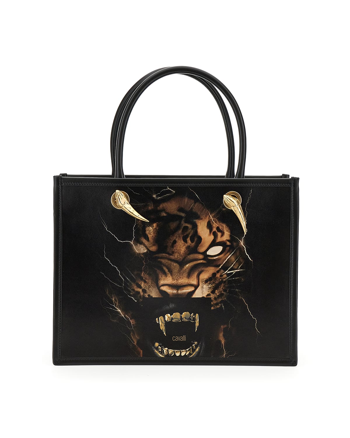 Tiger-Leopard Printed Shopping Tote Bag