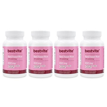 Bestvite 【美國】紅麴Q10 600mg膠囊4瓶組 (120顆*4瓶)