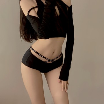 °• 𝘔𝘖𝘔𝘖𝘕𝘈 •°🫧現貨🫰字母交叉腰帶 性感簡約夏季薄款低腰純棉純欲風內褲1220