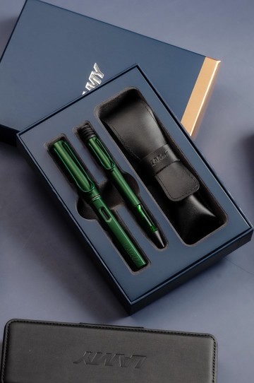LAMY 雙入筆套禮盒  (鋼筆+原子筆) / Al star  恆星系列-松木綠