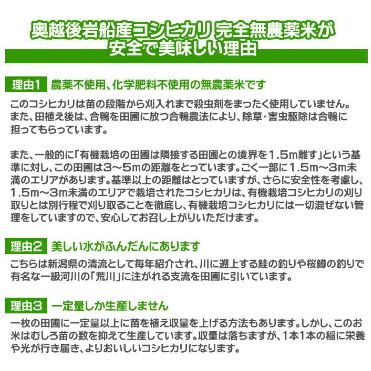 米 30kg (10kg×3袋) 希少米コシヒカリ 無洗米   農薬不使用 合鴨農法 お米 新潟 岩船産 令和5年産 新米   人気 おいしい 新潟米 こしひかり 送料無料